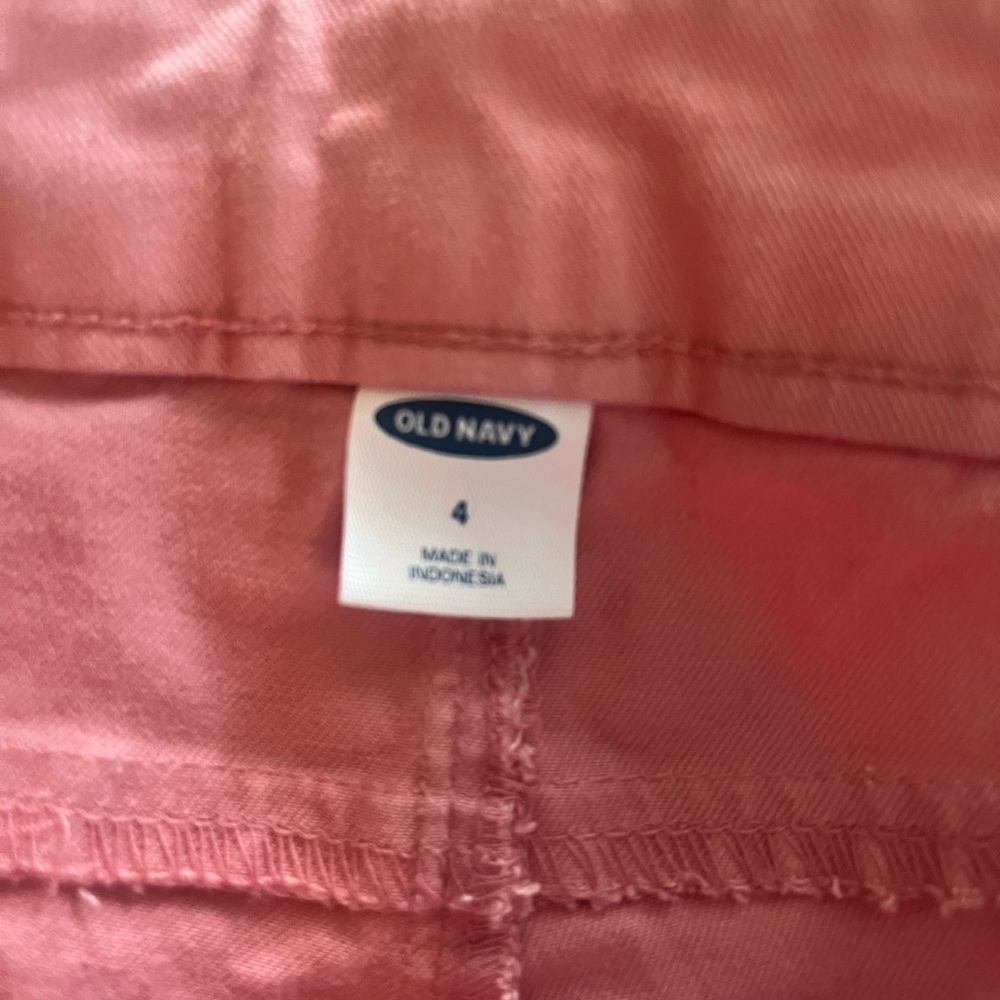 Old Navy Pink Melon Color Women's khaki Cropped Pants size 4 - Picture 7 of 16
